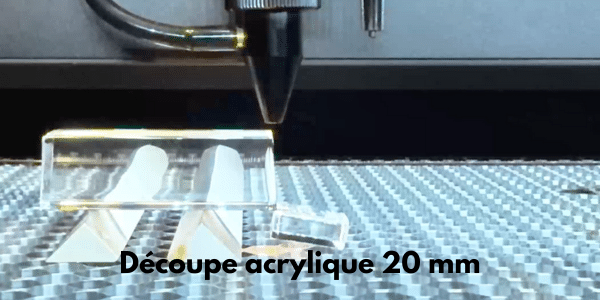 Découpe acrylique graveur laser Flux